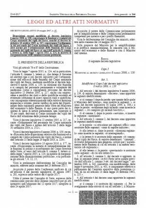 Decreto Legislativo 29 maggio 2017, n. 97