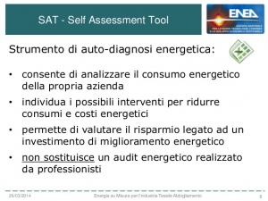 SAT ENCORE (Self Assessment Tool/ENergy COnsumption REduction tool)