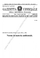 Decreto Legislativo 3 aprile 2006, n. 152