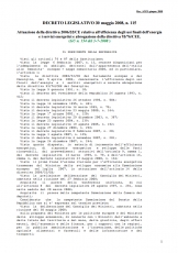 Decreto Legislativo 30 maggio 2008, n. 115 di attuazione della direttiva 2006/32/CE