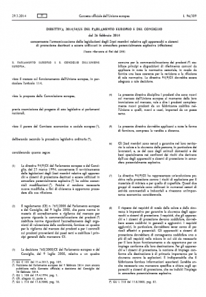 Direttiva 2014/34/UE. Apparecchi e sistemi di protezione. ATEX